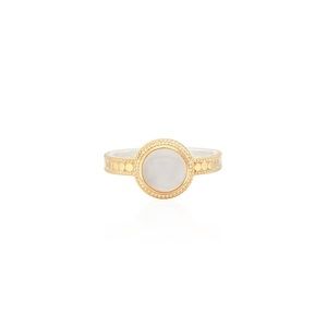 Anna Beck Rose Quartz Stone Stacking Ring, size 9